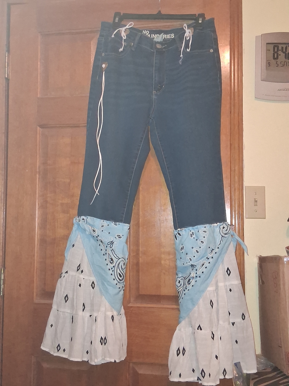 Yee Haws.......Boho Bell/ Flare Jeans - Light Blue & Dark Denim
